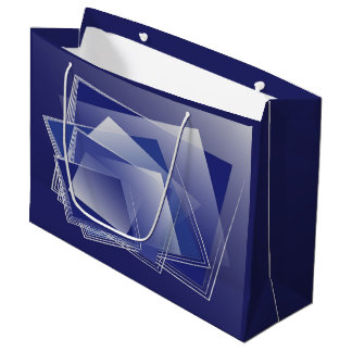 Blauer geometrischer Berst Große Geschenktüte
