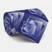 Blauer geometrischer Berst Krawatte (Gerollt)
