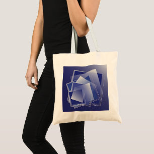 Blauer geometrischer Berst Tragetasche