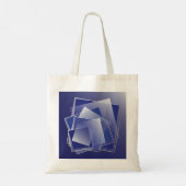 Blauer geometrischer Berst Tragetasche (Rückseite)