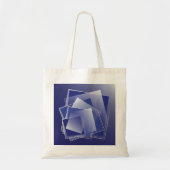 Blauer geometrischer Berst Tragetasche (Vorne)