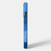 Blauer geometrischer Handyhülle – Modernes abstrak Case-Mate iPhone Hülle (Rückseite / Links)