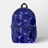 Blauer geometrischer Rucksack mit einem dynamische (Vorderseite)