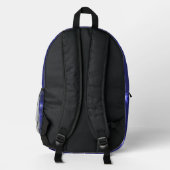 Blauer geometrischer Rucksack mit einem dynamische (Rückseite)