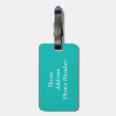 Blauer Gepäck-Namensschild Gepäckanhänger (Rückseite vertikal)