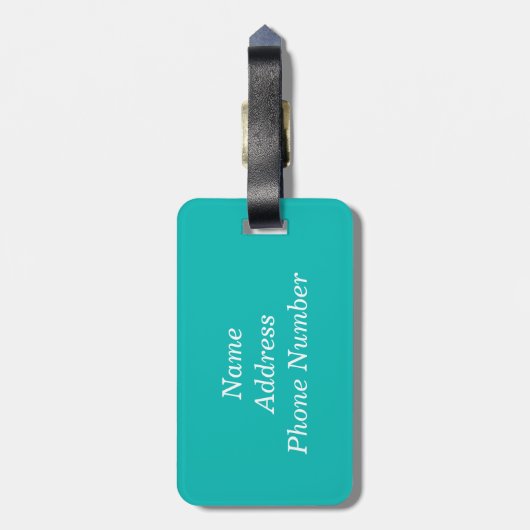 Blauer Gepäck-Namensschild Gepäckanhänger (Rückseite vertikal)