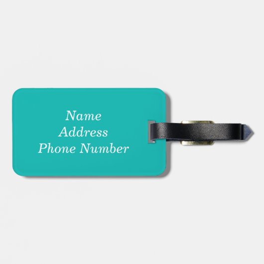Blauer Gepäck-Namensschild Gepäckanhänger (Rückseite horizontal)