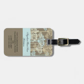 Blauer Gepäckanhänger (Vorderseite horizontal)