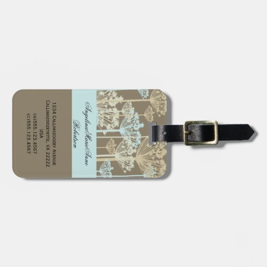 Blauer Gepäckanhänger (Vorderseite horizontal)