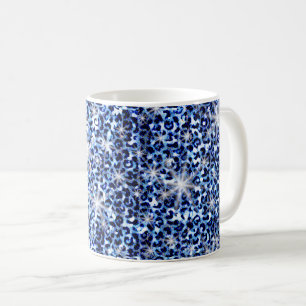 Blauer Gepard Funkeln Kaffeetasse