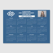 Blauer Geschäfts-Kalender 2027 mit Magnet für indi (Vorderseite)