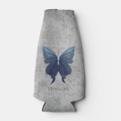 Blauer Geschmeide Schmetterling Flaschenkühler (Vorderseite)