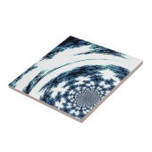 Blauer gesponnener Faden Fliese (Seite)