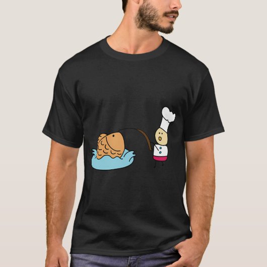 Blauer gestreifter Engelhai T-Shirt (Vorderseite)