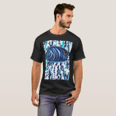 Blauer gestreifter Engelskalmar T-Shirt (Vorne ganz)