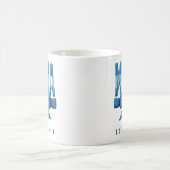 Blauer gestrickter MAMA-Becher - Muttertagsgeschen Kaffeetasse (Mittel)