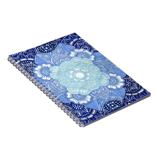 Blauer getonter Ruhe-Entwurf Notizblock (Rechte Seite)