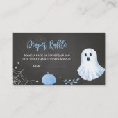 Blauer Ghost Halloween Baby Duschdusche Windeln Ra Begleitkarte (Vorderseite)