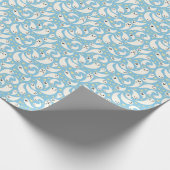 Blauer Ghost Halloween-Muster Geschenkpapier (Ecke)