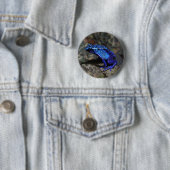 Blauer Gift-Dart-Frosch, heller Blaufrosch Button (Beispiel)