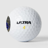 Blauer Gift-Dart-Frosch, heller Blaufrosch Golfball (Logo)