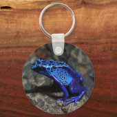 Blauer Gift-Dart-Frosch, heller Blaufrosch Schlüsselanhänger (Vorderseite)