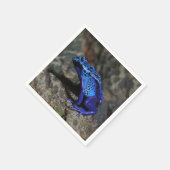 Blauer Gift-Dart-Frosch, heller Blaufrosch Serviette (Ecke)