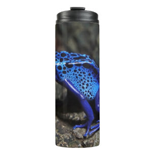 Blauer Gift-Dart-Frosch, heller Blaufrosch Thermosbecher