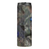 Blauer Gift-Dart-Frosch, heller Blaufrosch Thermosbecher (Rückseite)