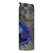Blauer Gift-Dart-Frosch, heller Blaufrosch Thermosbecher (Nach rechts gedreht)