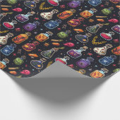 Blauer Gift Flaschen Halloween Geschenkpapier (Ecke)