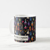 Blauer Gift Flaschen Halloween Kaffeetasse (Vorderseite Links)