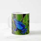 Blauer Gift-Pfeil-Frosch Dendrobates Azureus Kaffeetasse (Vorderseite Links)