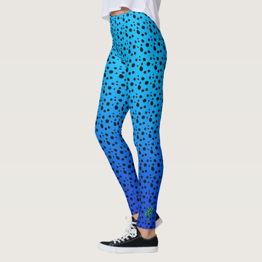 Blauer Gift-Pfeil-Frosch Leggings (Links)