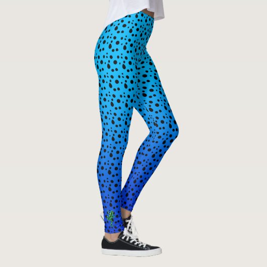 Blauer Gift-Pfeil-Frosch Leggings (Rechts)