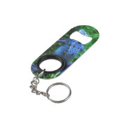 Blauer Gift-Pfeil-Frosch Schlüsselbund Flaschenöffner (Rückseite Schrägansicht)
