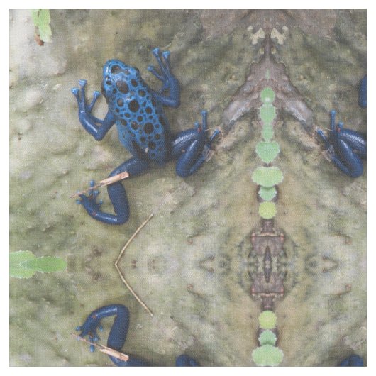 Blauer Gift-Pfeil-Frosch Stoff (Nahaufnahme)