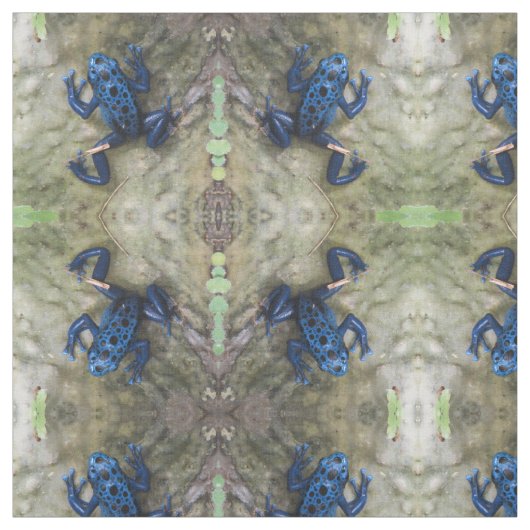 Blauer Gift-Pfeil-Frosch Stoff (Muster)