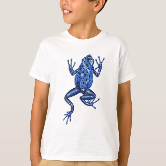 Blauer Gift-Pfeil-Frosch-T - Shirt (Vorderseite)