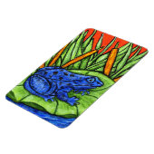 Blauer Gift Vibrang Frog Magnet (Linke Seite)