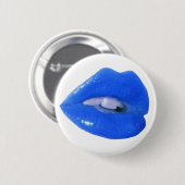 Blauer giftiger Kuss Button (Vorne & Hinten)