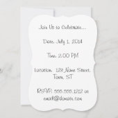 Blauer Giftwurffrosch Einladung (Rückseite)