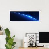 Blauer Gigant im Weltraum Poster (Heimbüro)