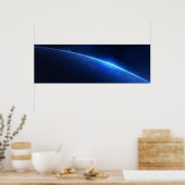 Blauer Gigant im Weltraum Poster (Küche)