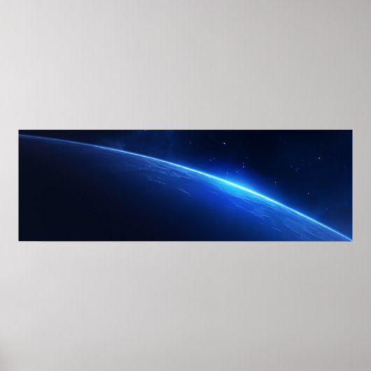 Blauer Gigant im Weltraum Poster (Vorne)