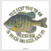 Blauer Gill Fisch | Fangquoten | Vatertag Aufkleber (Blatt)