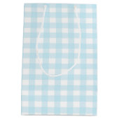 Blauer Gingham 1 Mittlere Geschenktüte (Rückseite)