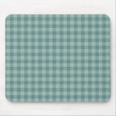 Blauer Gingham-Druck Mousepad (Vorne)