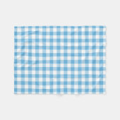 Blauer Gingham Fleecedecke (Vorderseite (Horizontal))