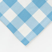 Blauer Gingham Fleecedecke (Ecke)